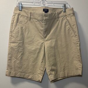 J. Crew Women’s Light Khaki 9” Frankie Bermuda Chino Short Sz 8 Style AL569